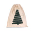 Cotton Bag With Christmas Tree Design And Drawcord Closure - KI0746