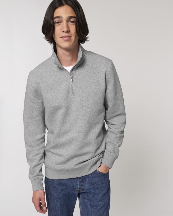 Men's Organic Zip Sweatshirt 300 G/M² | Stanley Trucker Crewnecks STSM611