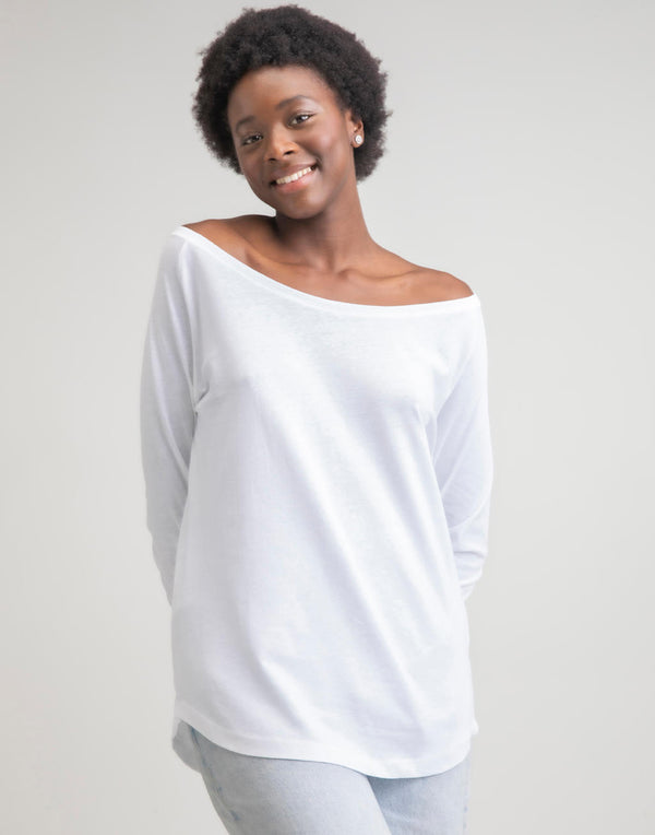 Women's Long Sleeve T-shirt - Loose Fit - 13848
