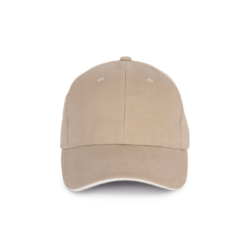 Cap In Organic Cotton With Contrasting Sandwich Peak - 6 panels - KP198
