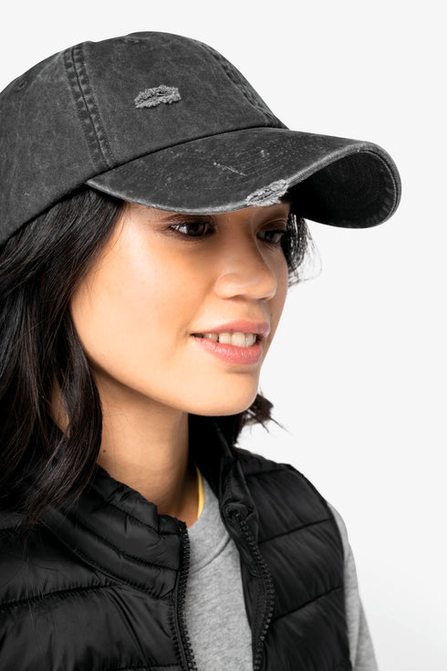 Eco-friendly Unisex Ripped Effect Cap - NS026