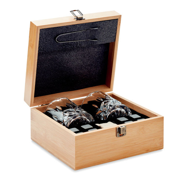Whisky Set In Bamboo Box | INVERNESS - MO9941